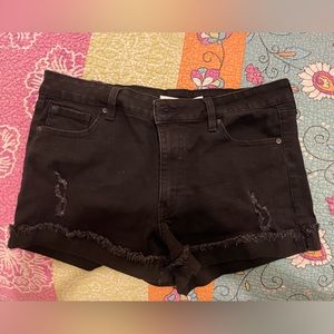 Black Denim Shorts